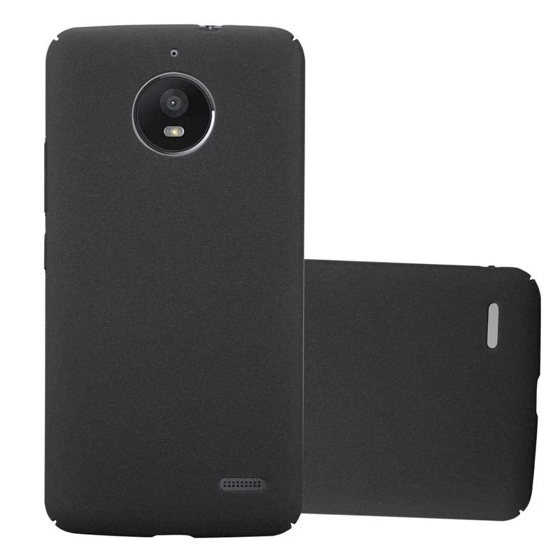 Cadorabo Hülle kompatibel mit Motorola MOTO E4 Hard Case Schutzhülle in Frosted Optik gegen Kratzer und Stöße