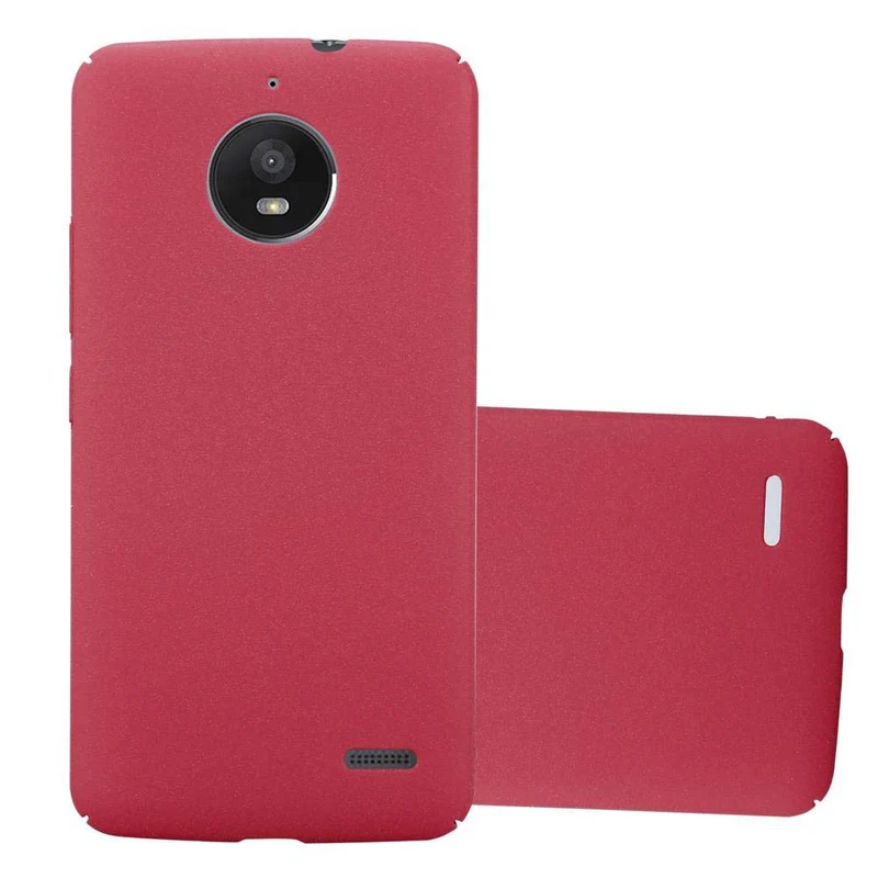 Cadorabo Hülle kompatibel mit Motorola MOTO E4 Hard Case Schutzhülle in Frosted Optik gegen Kratzer und Stöße