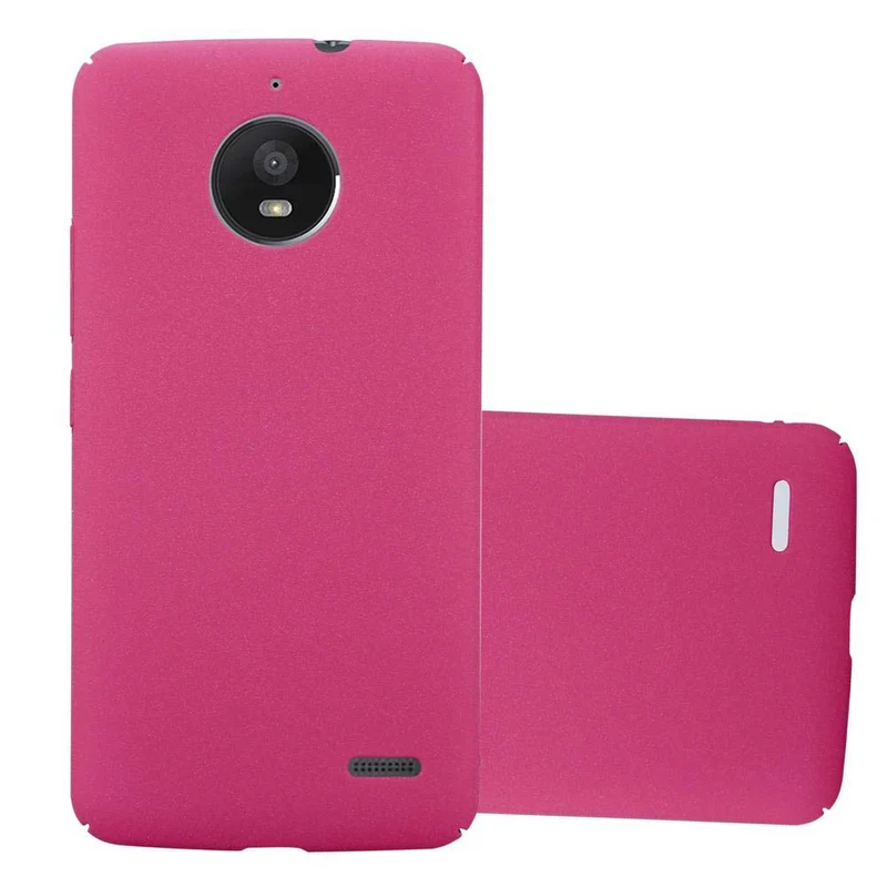 Cadorabo Hülle kompatibel mit Motorola MOTO E4 Hard Case Schutzhülle in Frosted Optik gegen Kratzer und Stöße