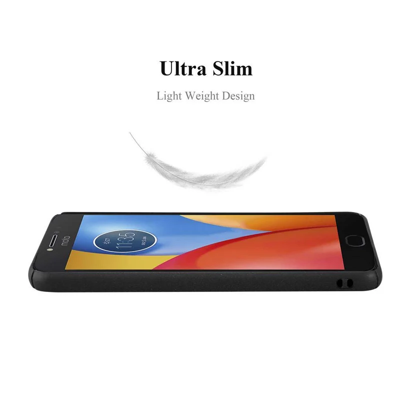 Cadorabo Hülle kompatibel mit Motorola MOTO E4 Hard Case Schutzhülle in Frosted Optik gegen Kratzer und Stöße