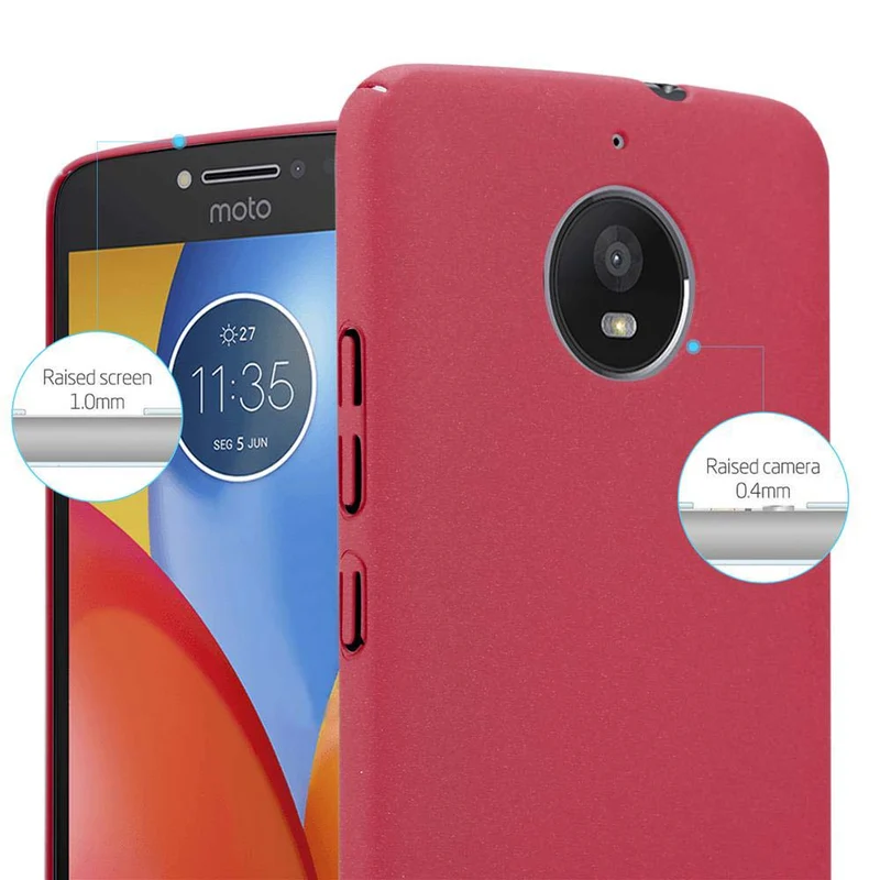 Cadorabo Hülle kompatibel mit Motorola MOTO E4 Hard Case Schutzhülle in Frosted Optik gegen Kratzer und Stöße