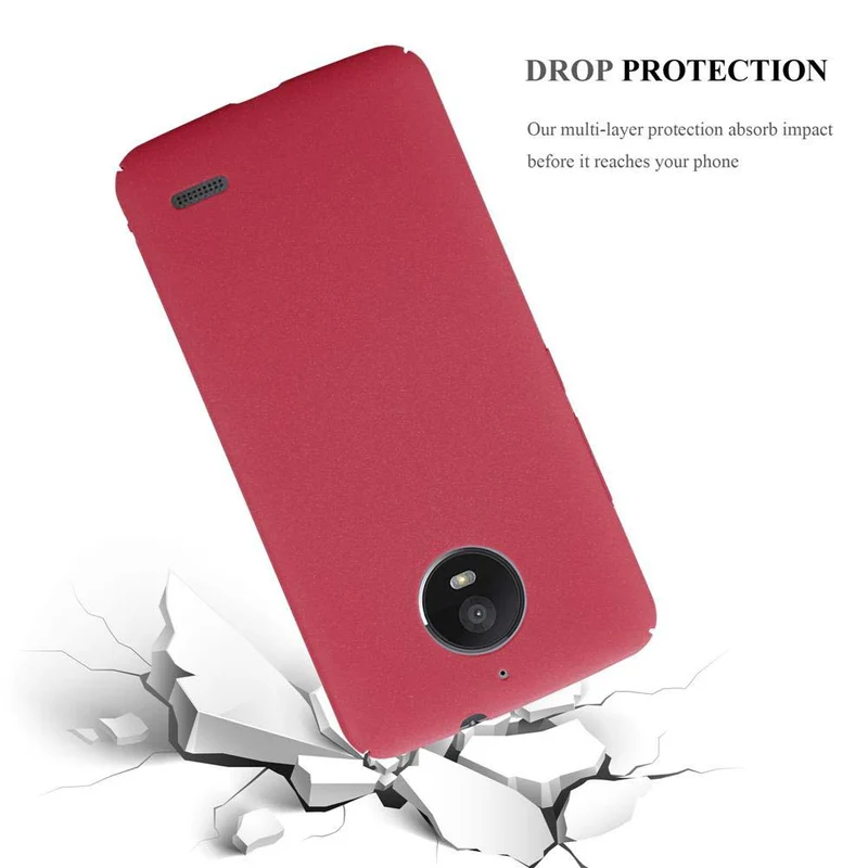 Cadorabo Hülle kompatibel mit Motorola MOTO E4 Hard Case Schutzhülle in Frosted Optik gegen Kratzer und Stöße