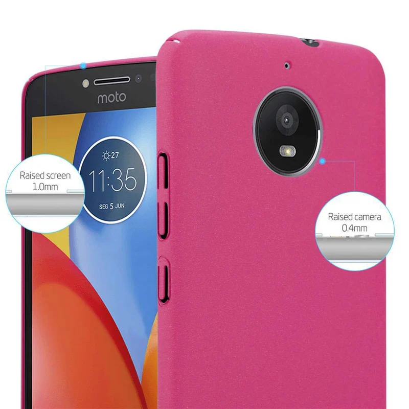 Cadorabo Hülle kompatibel mit Motorola MOTO E4 Hard Case Schutzhülle in Frosted Optik gegen Kratzer und Stöße