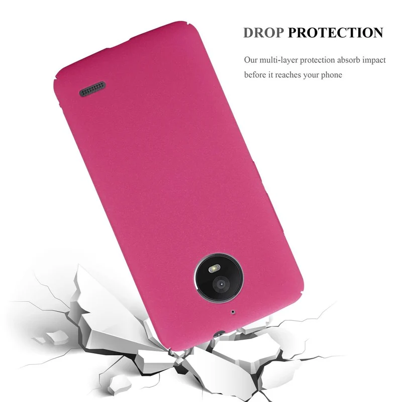Cadorabo Hülle kompatibel mit Motorola MOTO E4 Hard Case Schutzhülle in Frosted Optik gegen Kratzer und Stöße