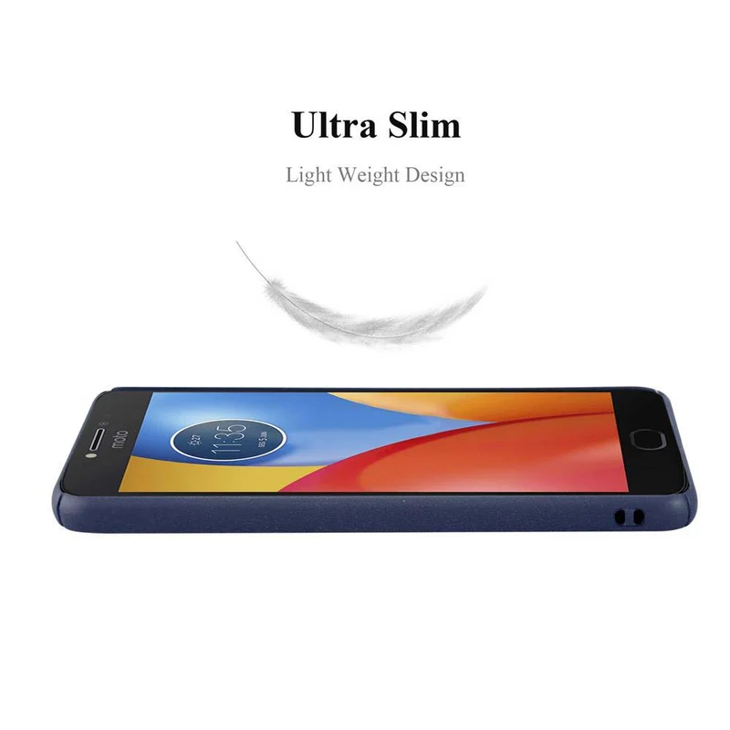 Cadorabo Hülle kompatibel mit Motorola MOTO E4 Hard Case Schutzhülle in Frosted Optik gegen Kratzer und Stöße