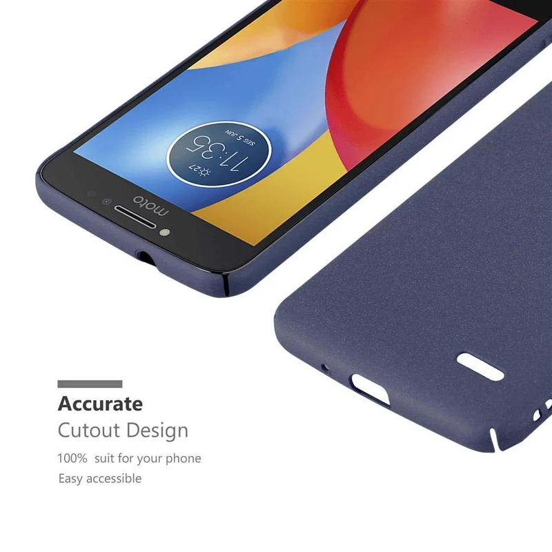 Cadorabo Hülle kompatibel mit Motorola MOTO E4 Hard Case Schutzhülle in Frosted Optik gegen Kratzer und Stöße