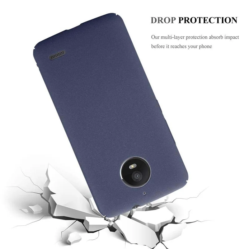 Cadorabo Hülle kompatibel mit Motorola MOTO E4 Hard Case Schutzhülle in Frosted Optik gegen Kratzer und Stöße