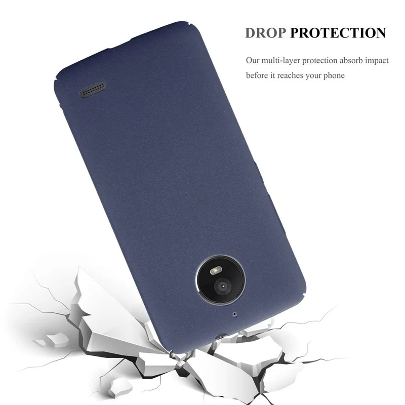 Cadorabo Hülle kompatibel mit Motorola MOTO E4 Hard Case Schutzhülle in Frosted Optik gegen Kratzer und Stöße