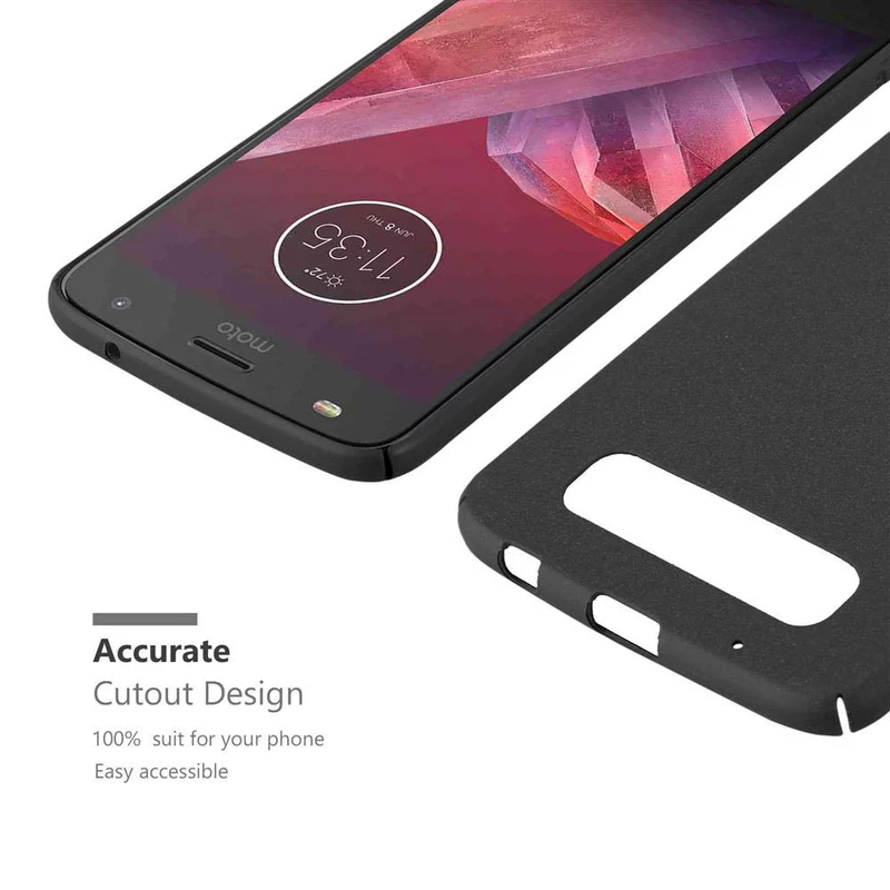 Cadorabo Hülle kompatibel mit Motorola MOTO Z2 PLAY / Z2 FORCE Hard Case Schutzhülle in Frosted Optik gegen Kratzer und Stöße