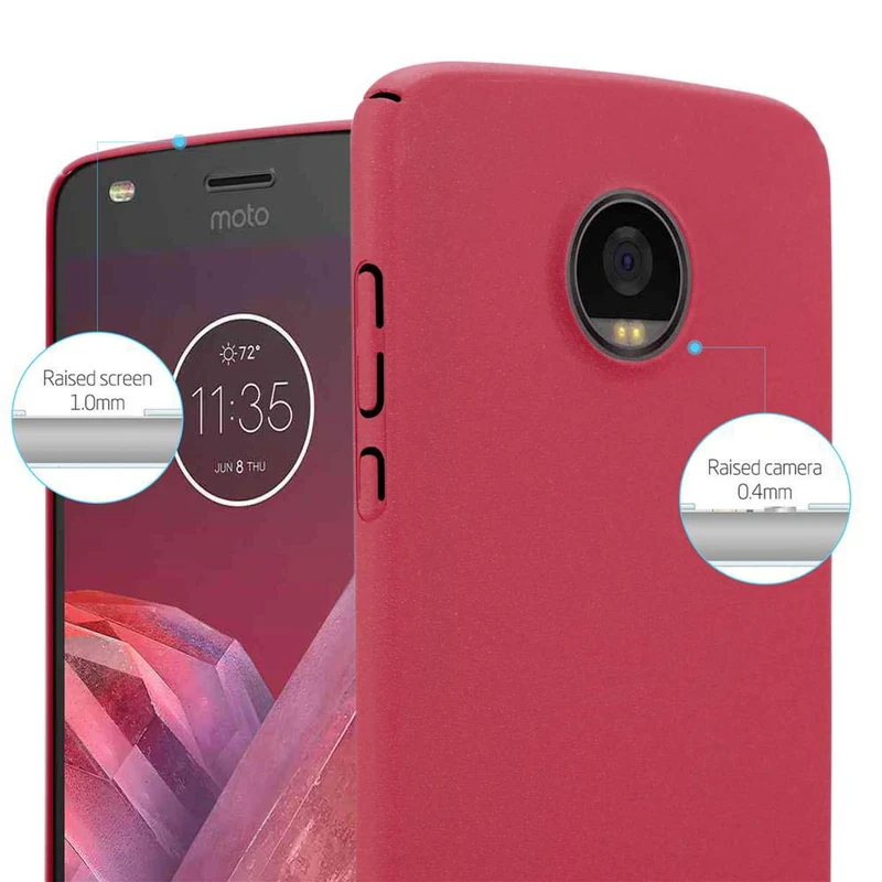 Cadorabo Hülle kompatibel mit Motorola MOTO Z2 PLAY / Z2 FORCE Hard Case Schutzhülle in Frosted Optik gegen Kratzer und Stöße