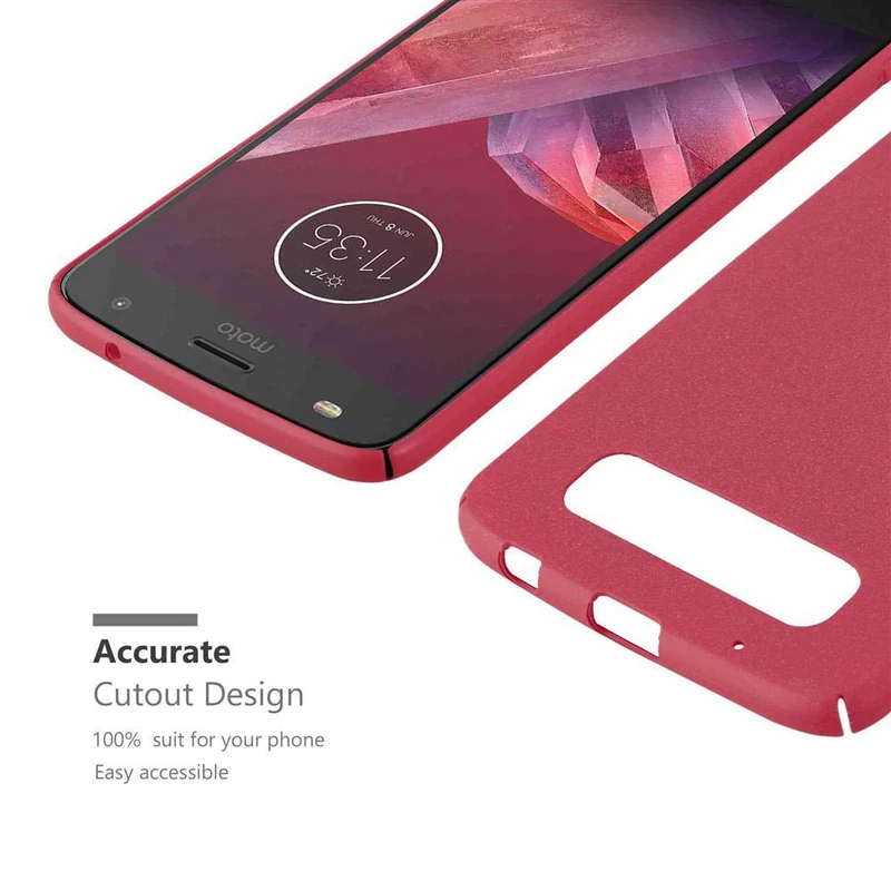 Cadorabo Hülle kompatibel mit Motorola MOTO Z2 PLAY / Z2 FORCE Hard Case Schutzhülle in Frosted Optik gegen Kratzer und Stöße