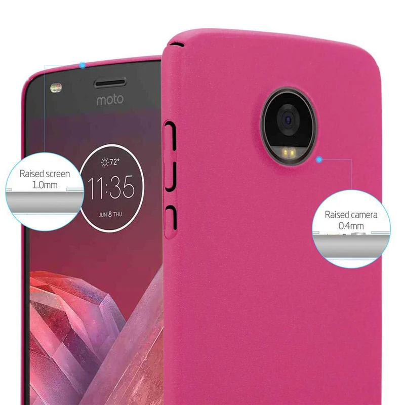 Cadorabo Hülle kompatibel mit Motorola MOTO Z2 PLAY / Z2 FORCE Hard Case Schutzhülle in Frosted Optik gegen Kratzer und Stöße
