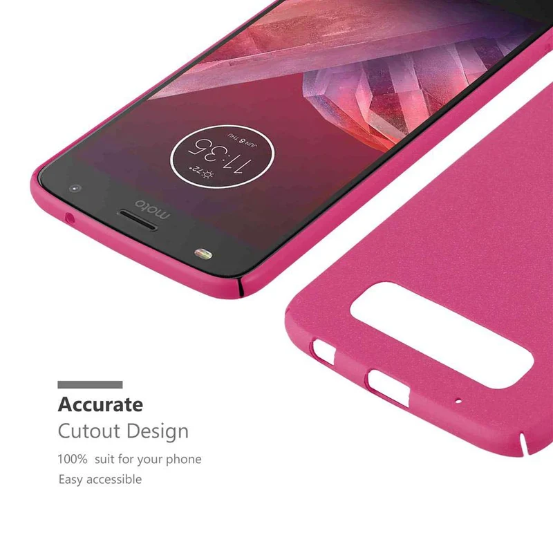 Cadorabo Hülle kompatibel mit Motorola MOTO Z2 PLAY / Z2 FORCE Hard Case Schutzhülle in Frosted Optik gegen Kratzer und Stöße