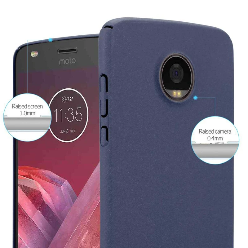 Cadorabo Hülle kompatibel mit Motorola MOTO Z2 PLAY / Z2 FORCE Hard Case Schutzhülle in Frosted Optik gegen Kratzer und Stöße