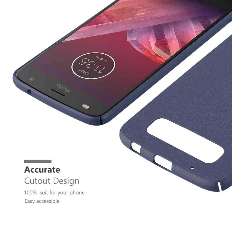 Cadorabo Hülle kompatibel mit Motorola MOTO Z2 PLAY / Z2 FORCE Hard Case Schutzhülle in Frosted Optik gegen Kratzer und Stöße