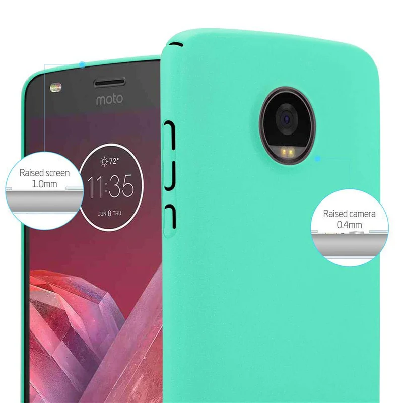 Cadorabo Hülle kompatibel mit Motorola MOTO Z2 PLAY / Z2 FORCE Hard Case Schutzhülle in Frosted Optik gegen Kratzer und Stöße
