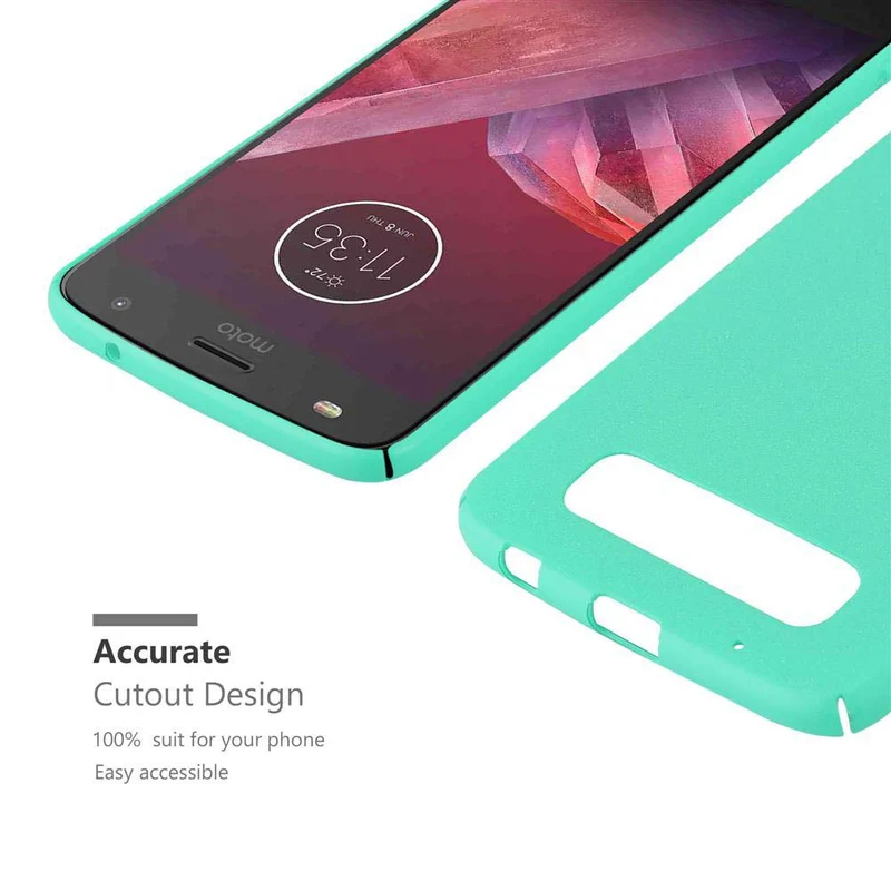 Cadorabo Hülle kompatibel mit Motorola MOTO Z2 PLAY / Z2 FORCE Hard Case Schutzhülle in Frosted Optik gegen Kratzer und Stöße