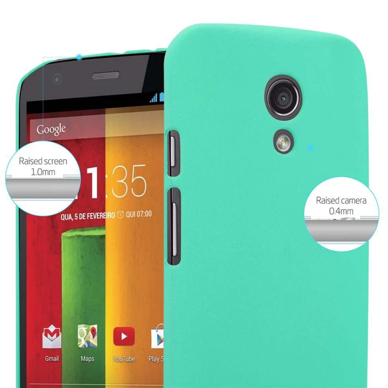 Cadorabo Hülle kompatibel mit Motorola MOTO Z2 Hard Case Schutzhülle in Frosted Optik gegen Kratzer und Stöße