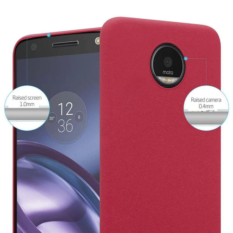 Cadorabo Hülle kompatibel mit Motorola MOTO Z Hard Case Schutzhülle in Frosted Optik gegen Kratzer und Stöße