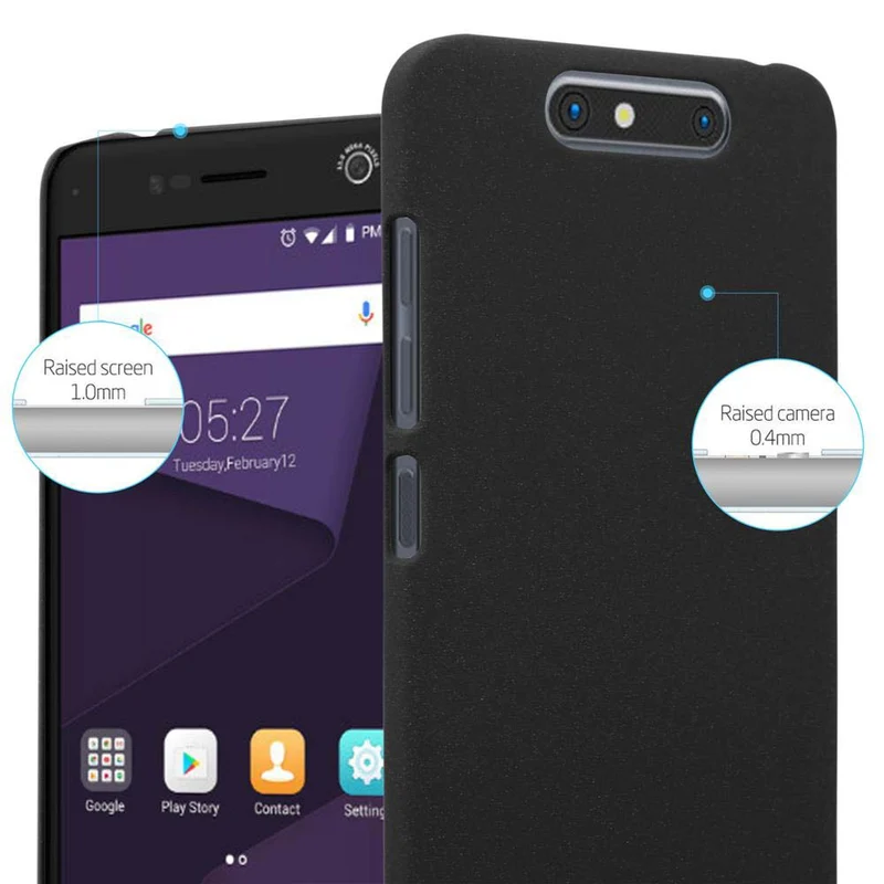 Cadorabo Hülle kompatibel mit ZTE Blade V8 Hard Case Schutzhülle in Frosted Optik gegen Kratzer und Stöße