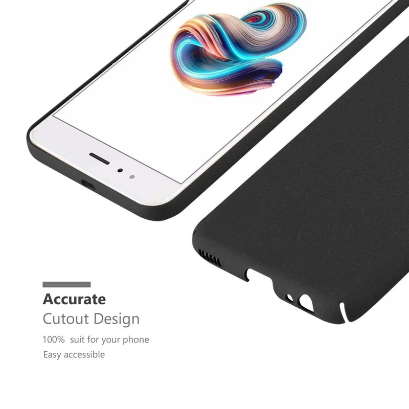 Cadorabo Hülle kompatibel mit Xiaomi Mi A1 / Mi 5X Hard Case Schutzhülle in Frosted Optik gegen Kratzer und Stöße