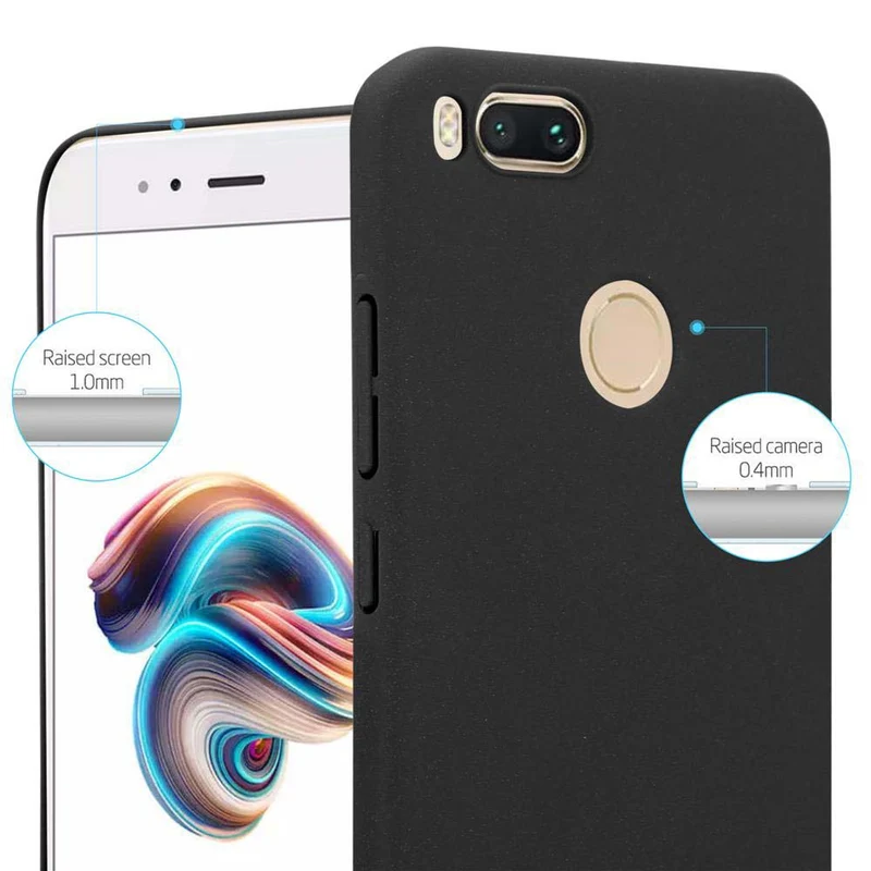 Cadorabo Hülle kompatibel mit Xiaomi Mi A1 / Mi 5X Hard Case Schutzhülle in Frosted Optik gegen Kratzer und Stöße