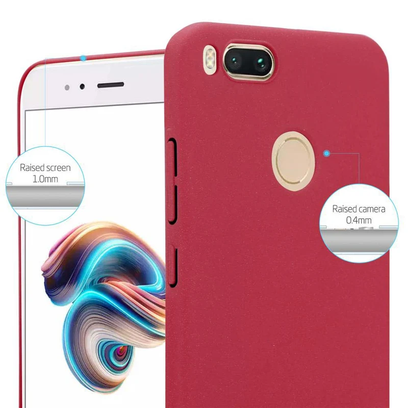 Cadorabo Hülle kompatibel mit Xiaomi Mi A1 / Mi 5X Hard Case Schutzhülle in Frosted Optik gegen Kratzer und Stöße