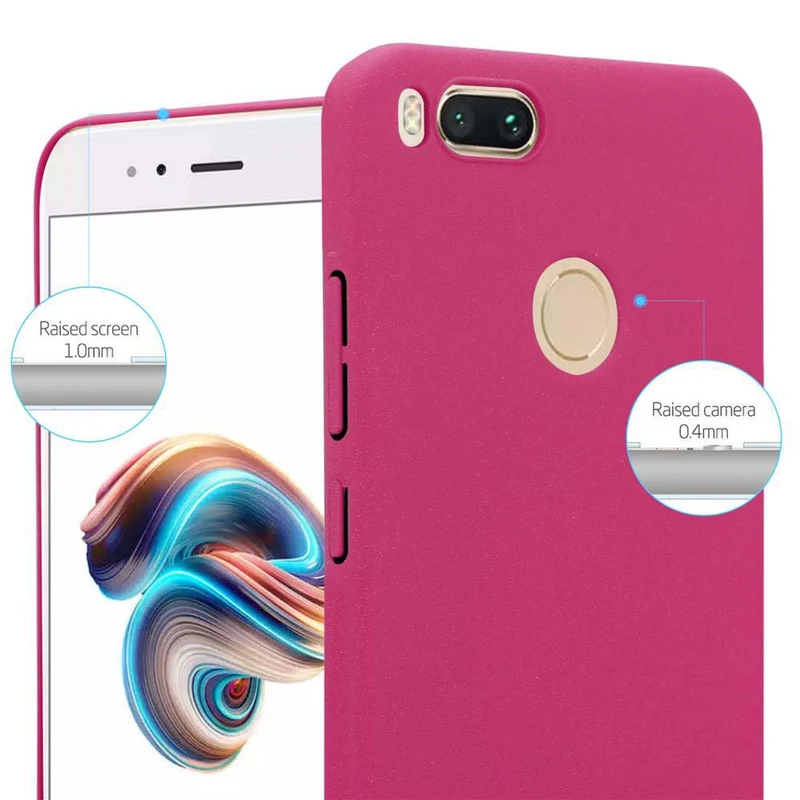 Cadorabo Hülle kompatibel mit Xiaomi Mi A1 / Mi 5X Hard Case Schutzhülle in Frosted Optik gegen Kratzer und Stöße