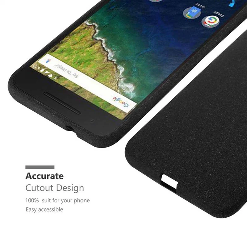 Cadorabo Hülle kompatibel mit Huawei Google NEXUS 6P Schutzhülle aus flexiblem TPU Silikon