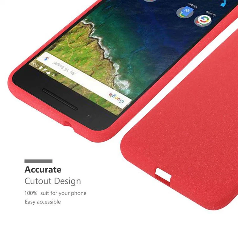 Cadorabo Hülle kompatibel mit Huawei Google NEXUS 6P Schutzhülle aus flexiblem TPU Silikon