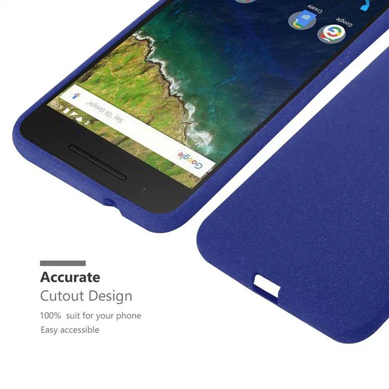 Cadorabo Hülle kompatibel mit Huawei Google NEXUS 6P Schutzhülle aus flexiblem TPU Silikon