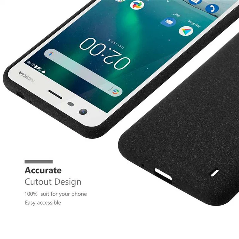 Cadorabo Hülle kompatibel mit Nokia 2 2017 Schutzhülle aus flexiblem TPU Silikon