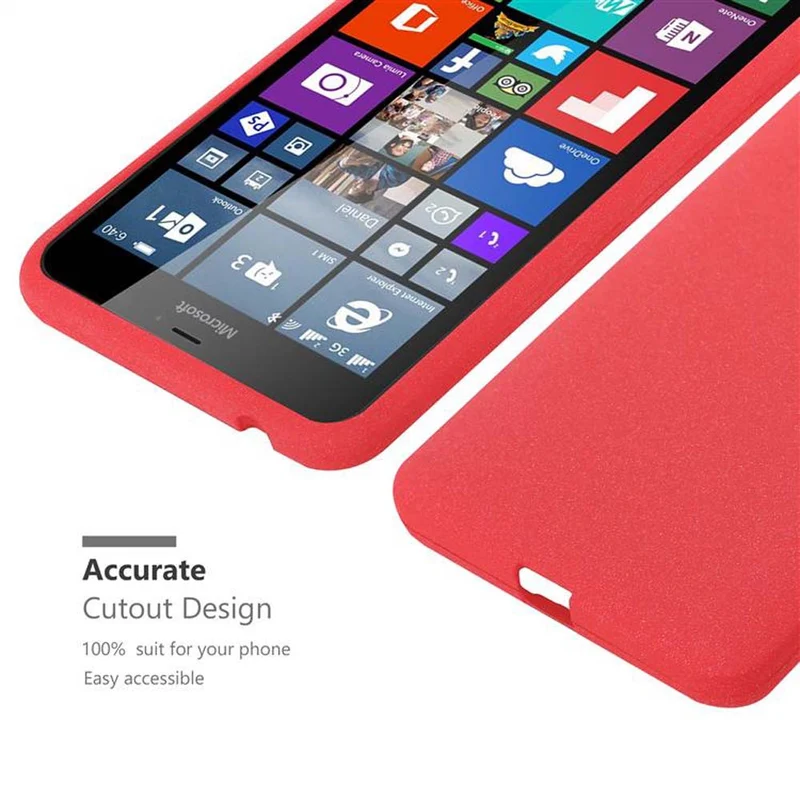 Cadorabo Hülle kompatibel mit Nokia Lumia 640 XL Schutzhülle aus flexiblem TPU Silikon
