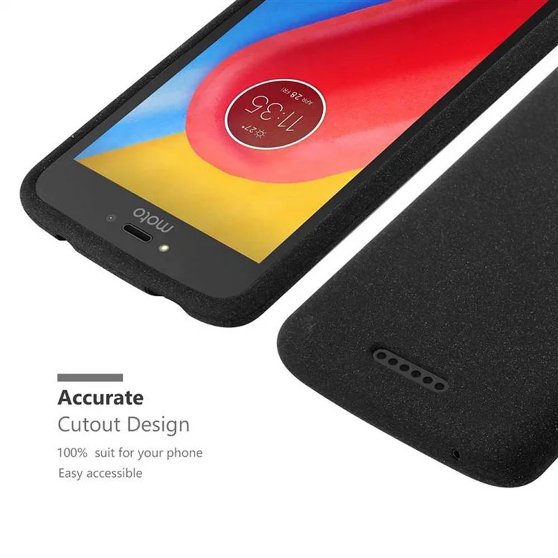 Cadorabo Hülle kompatibel mit Motorola MOTO C Schutzhülle aus flexiblem TPU Silikon