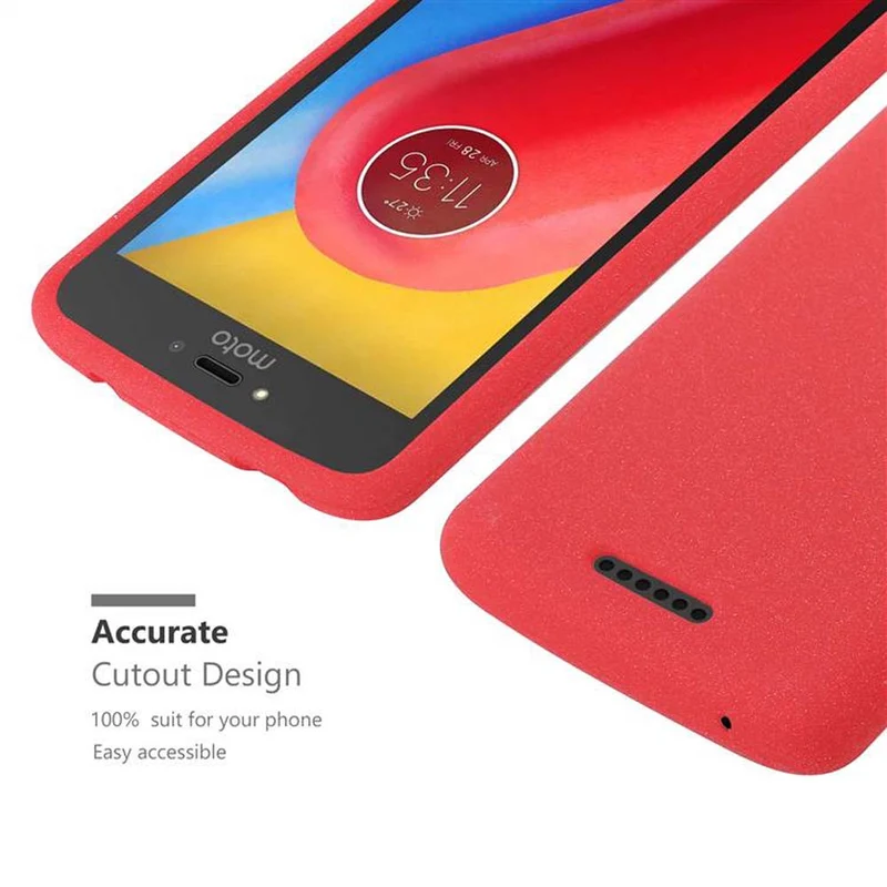 Cadorabo Hülle kompatibel mit Motorola MOTO C Schutzhülle aus flexiblem TPU Silikon