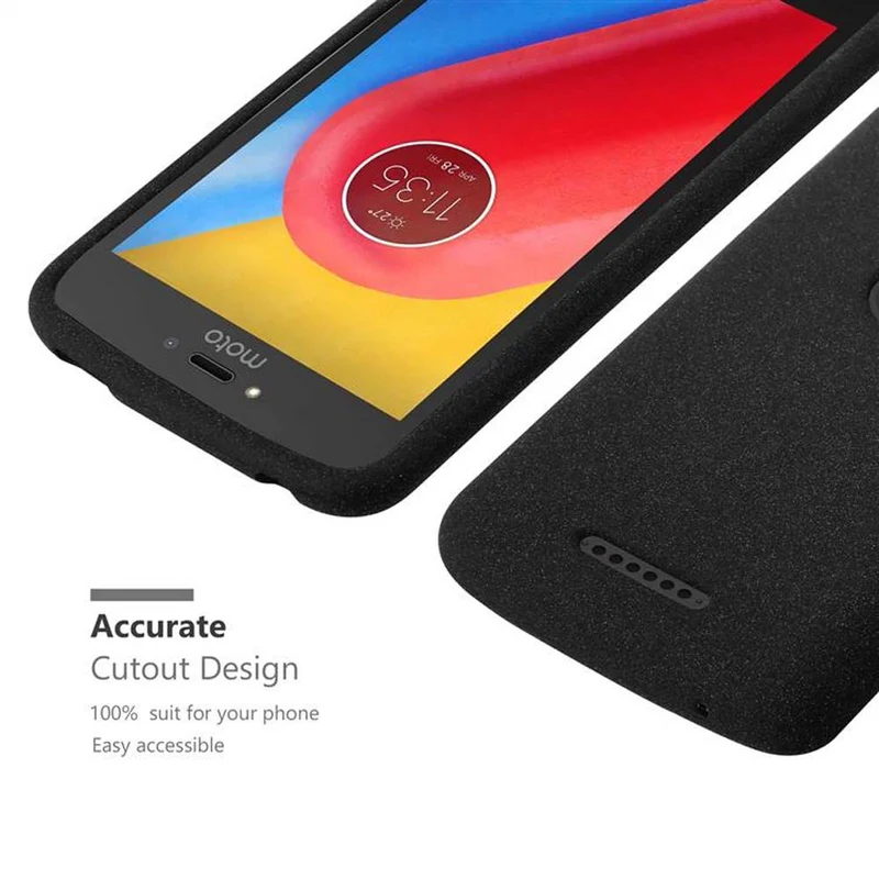 Cadorabo Hülle kompatibel mit Motorola MOTO C PLUS Schutzhülle aus flexiblem TPU Silikon