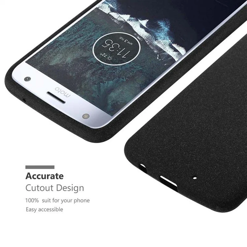 Cadorabo Hülle kompatibel mit Motorola MOTO X4 Schutzhülle aus flexiblem TPU Silikon
