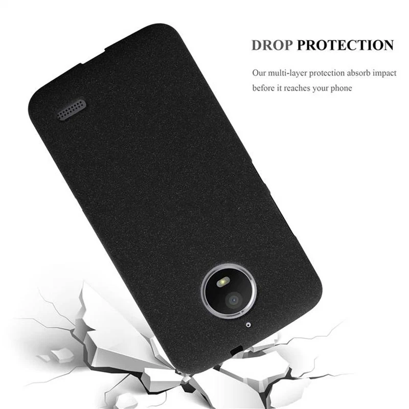 Cadorabo Hülle kompatibel mit Motorola MOTO E4 Schutzhülle aus flexiblem TPU Silikon