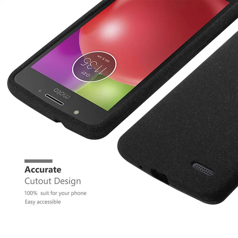 Cadorabo Hülle kompatibel mit Motorola MOTO E4 Schutzhülle aus flexiblem TPU Silikon