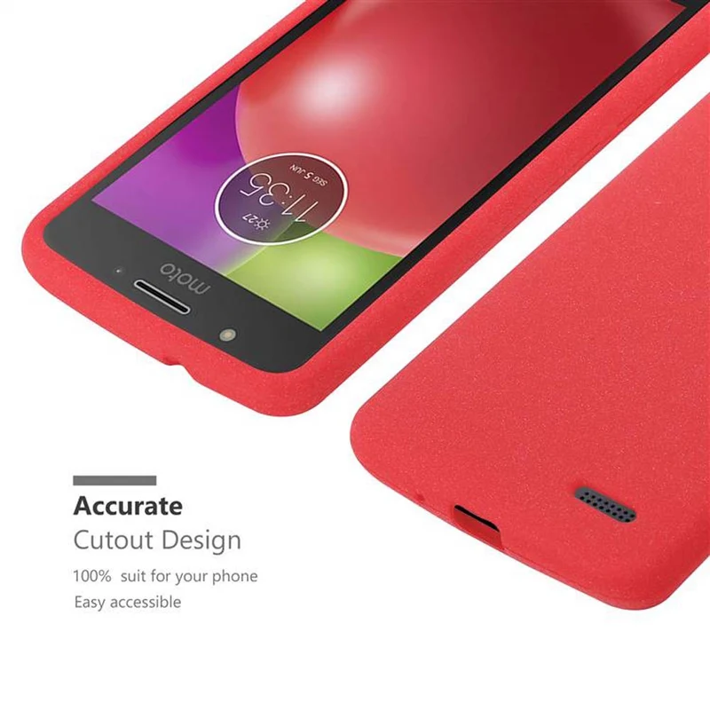 Cadorabo Hülle kompatibel mit Motorola MOTO E4 Schutzhülle aus flexiblem TPU Silikon