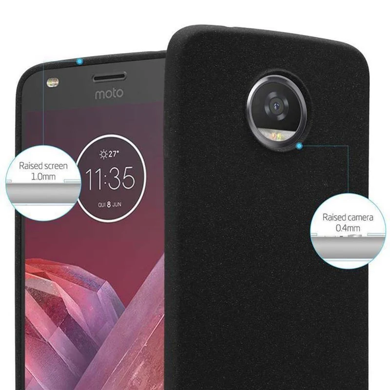 Cadorabo Hülle kompatibel mit Motorola MOTO Z2 PLAY / Z2 FORCE Schutzhülle aus flexiblem TPU Silikon