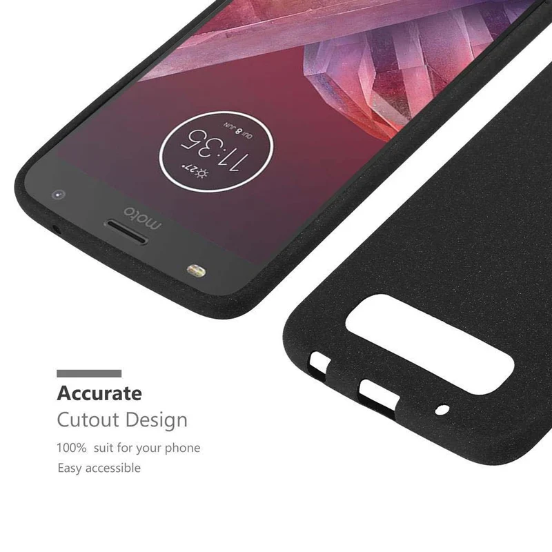 Cadorabo Hülle kompatibel mit Motorola MOTO Z2 PLAY / Z2 FORCE Schutzhülle aus flexiblem TPU Silikon