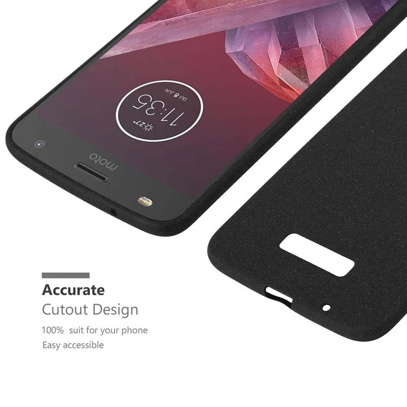 Cadorabo Hülle kompatibel mit Motorola MOTO Z2 Schutzhülle aus flexiblem TPU Silikon