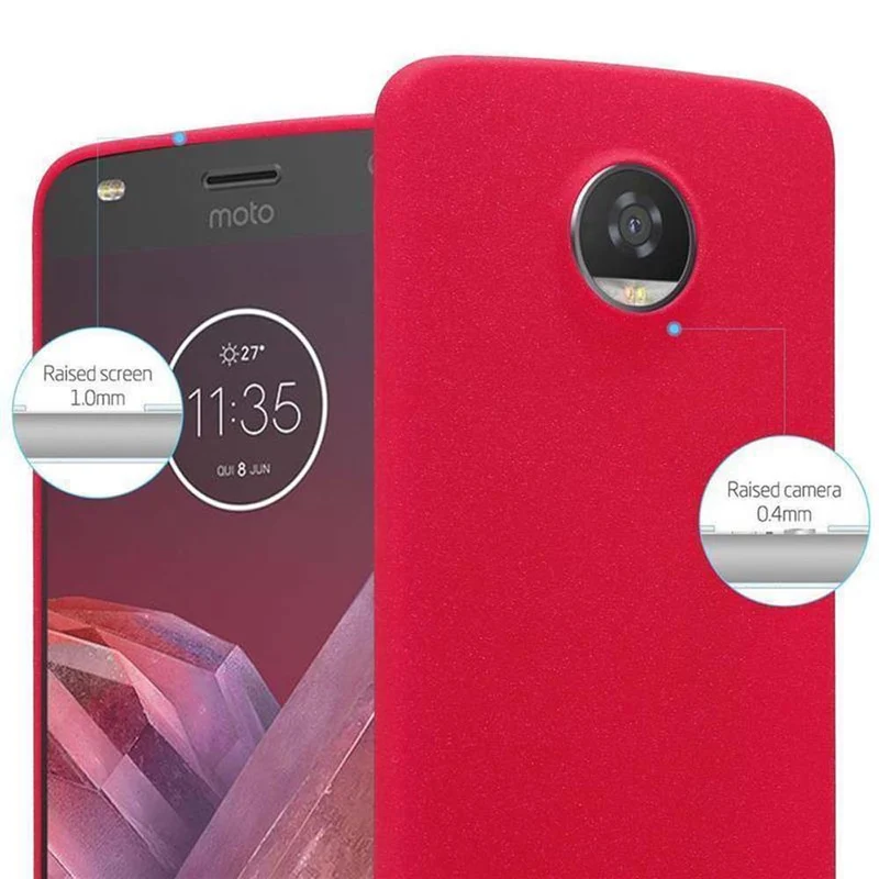 Cadorabo Hülle kompatibel mit Motorola MOTO Z2 Schutzhülle aus flexiblem TPU Silikon