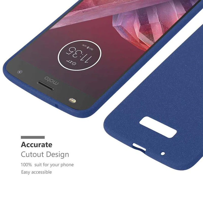 Cadorabo Hülle kompatibel mit Motorola MOTO Z2 Schutzhülle aus flexiblem TPU Silikon