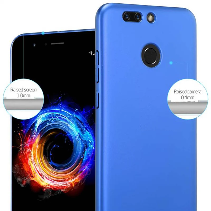 Cadorabo Hülle kompatibel mit Honor 8 PRO Hard Case Schutzhülle in Metall Optik gegen Kratzer und Stöße