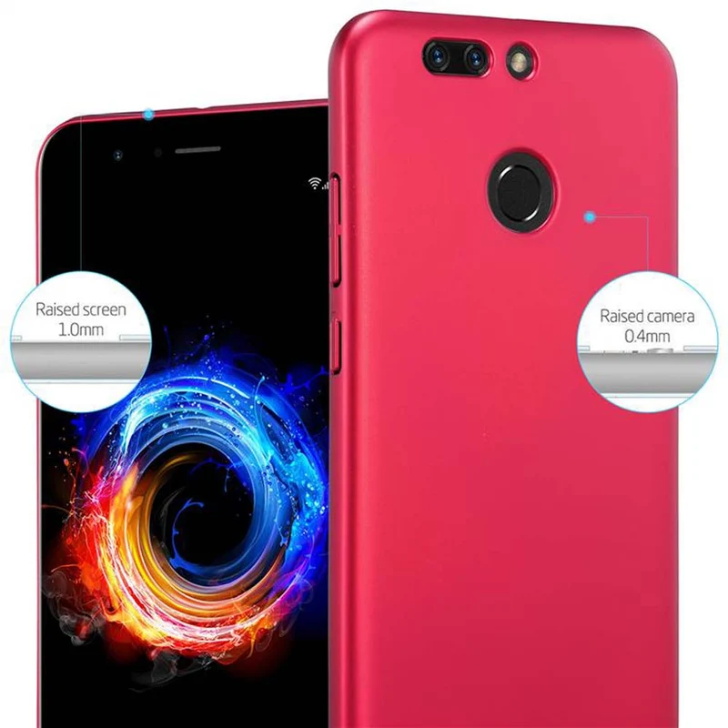 Cadorabo Hülle kompatibel mit Honor 8 PRO Hard Case Schutzhülle in Metall Optik gegen Kratzer und Stöße