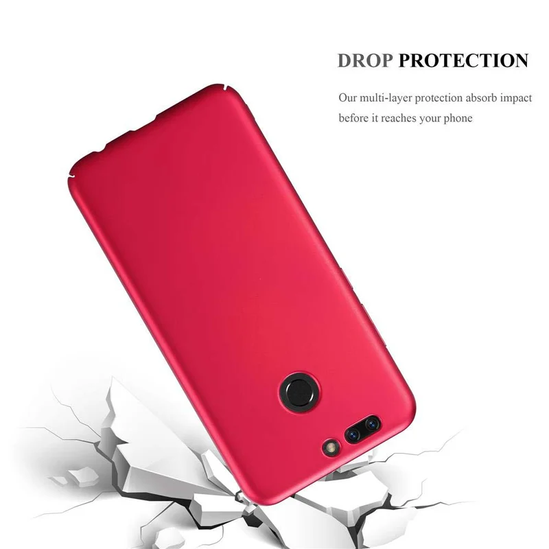 Cadorabo Hülle kompatibel mit Honor 8 PRO Hard Case Schutzhülle in Metall Optik gegen Kratzer und Stöße