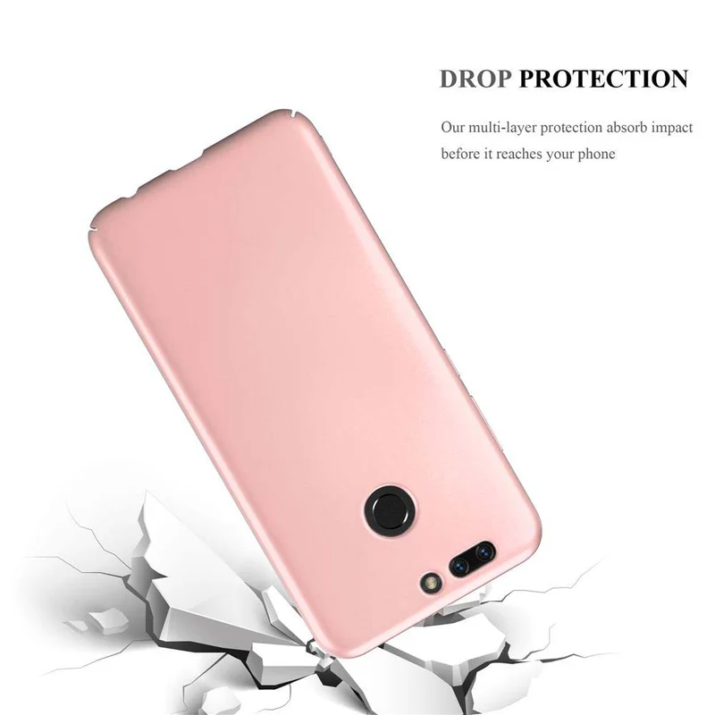 Cadorabo Hülle kompatibel mit Honor 8 PRO Hard Case Schutzhülle in Metall Optik gegen Kratzer und Stöße