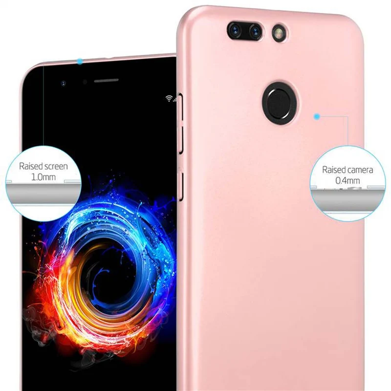 Cadorabo Hülle kompatibel mit Honor 8 PRO Hard Case Schutzhülle in Metall Optik gegen Kratzer und Stöße
